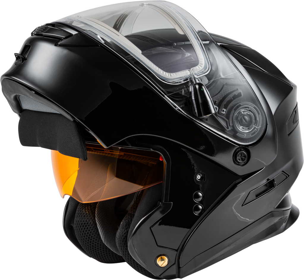 Md 01s Modular Snow Helmet W/Electric Shield Black Xl