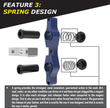 Load image into Gallery viewer, Tamer Double Button X Wing suspension in blue with two buttons, showcasing its detailed design and sturdy construction.