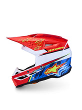 Load image into Gallery viewer, S M3 Falcon Yth Hlmt Ece06/Dot Red Fl/Wht/Blue/Yl Fl Gl Ym