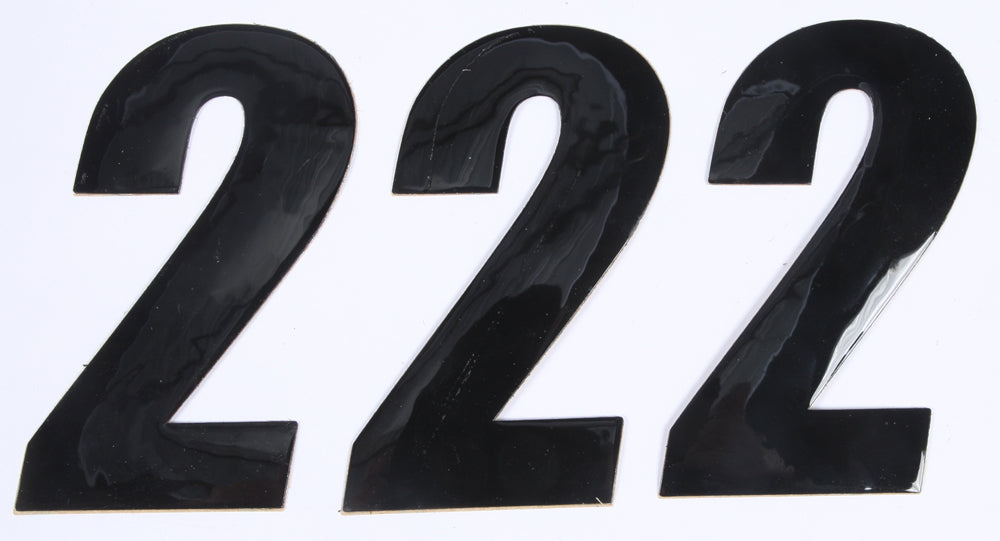 Number 2 Black 4" 3/Pk
