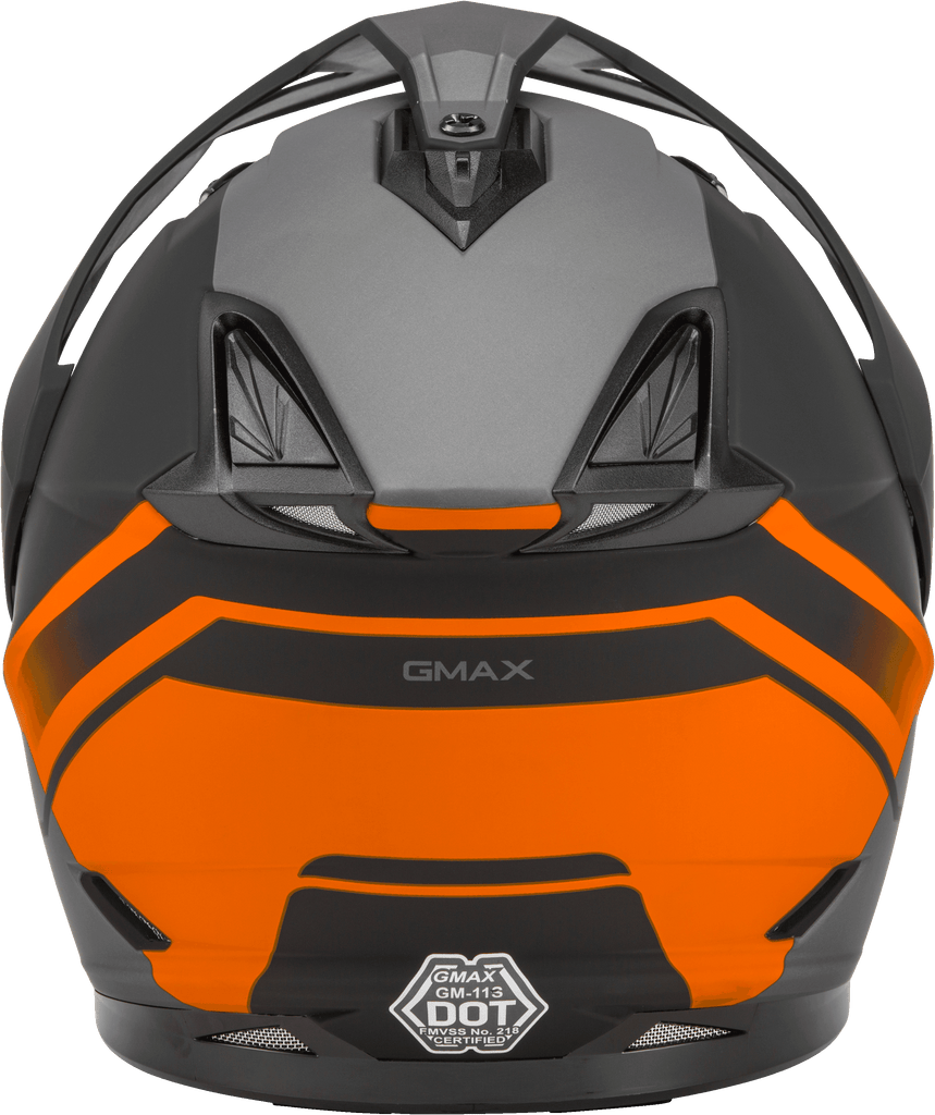 Gm 11 Dual Sport Scud Helmet Matte Black/Orange/Grey Lg