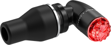 Load image into Gallery viewer, Pair of RIZOMA black light unit turn signals with holders, designed for motorcycle illumination and signaling.