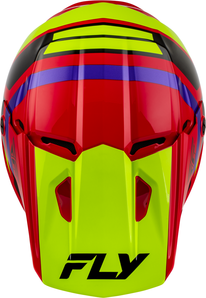 Youth Kinetic Scrap Helmet Red/Hi Vis/Purple/Black Ys