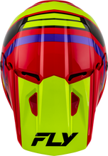 Load image into Gallery viewer, Youth Kinetic Scrap Helmet Red/Hi Vis/Purple/Black Ys