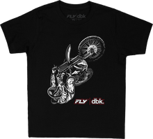 Load image into Gallery viewer, Youth Fly Dbk Wheelie Tee Black Yl
