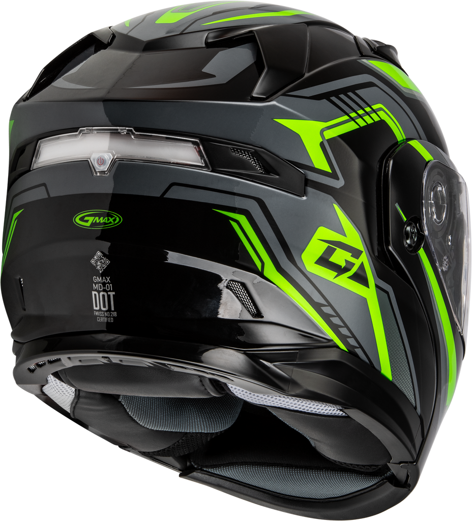 Md 01s Transistor Snow Helmet Black/Grey/Green 2x