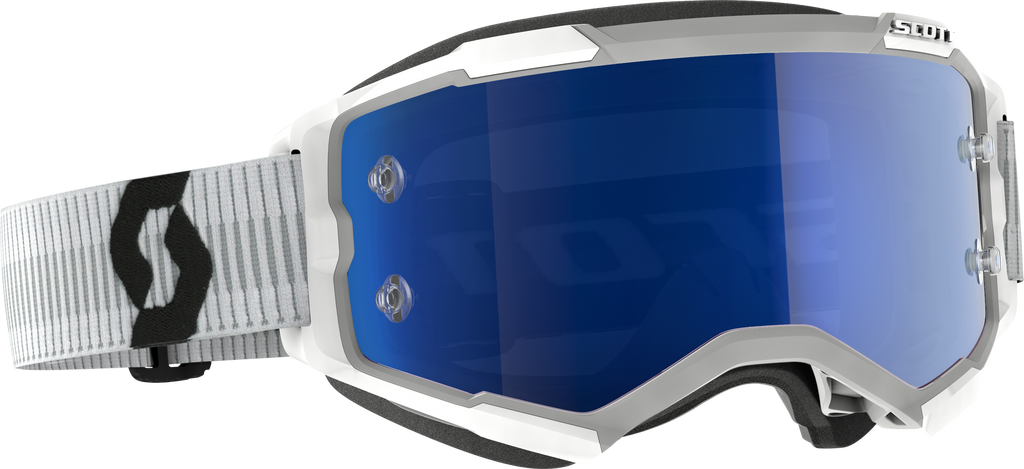 Fury Goggle White Blue Chrome Works