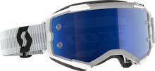 Load image into Gallery viewer, Fury Goggle White Blue Chrome Works