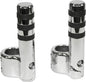 Clamp On Pegs Chr W/ Wide O Ring For 1 1/2
