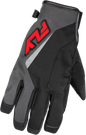 Title Gloves Grey/Black/Red 2x