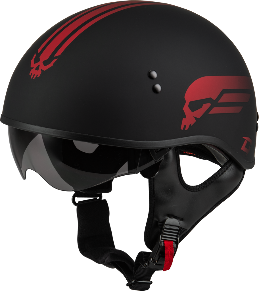 Hh 65 Retribution Helmet Matte Black/Red Lg