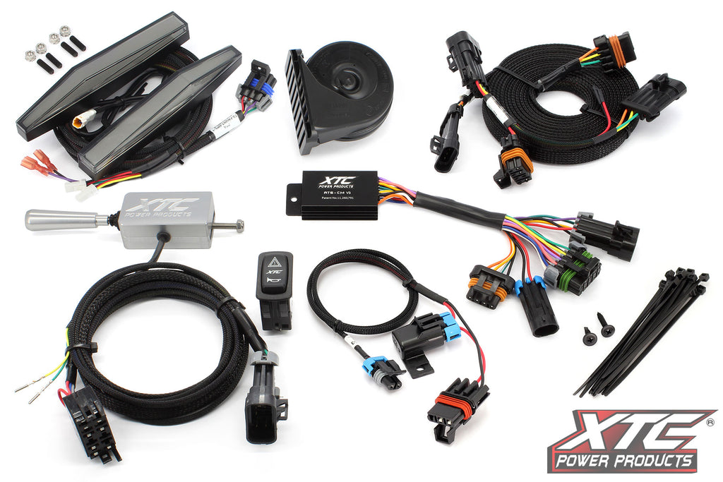 Auto Turn Signal Kit W/ Billet Lever And Front Drl Lights Pol