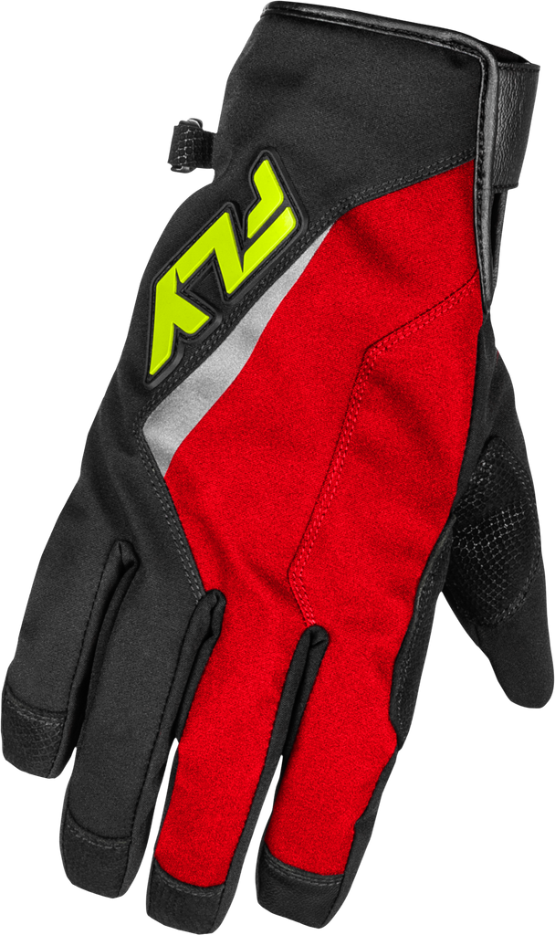 Title Long Gloves Red/Black/Hi Vis Xl