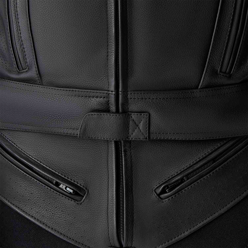 Tractech Evo D3o Jacket Blk/Flo Red Leather Md