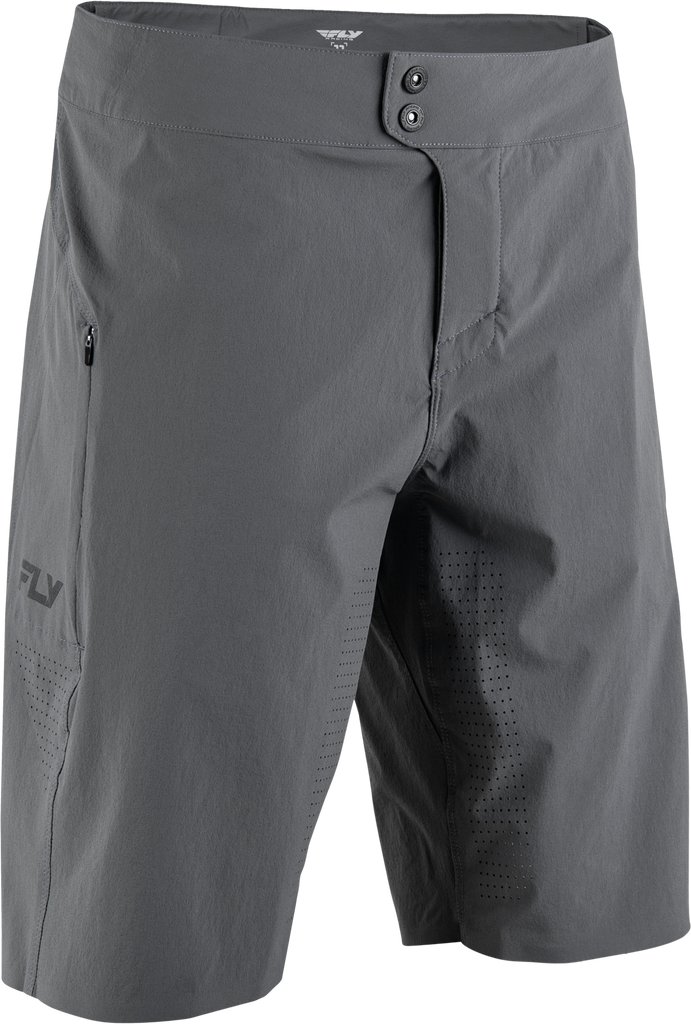 Fly MTB Enduro Shorts Granite size 36, lightweight durable shorts with adjustable waistband and multiple pockets.