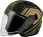 Of 87 Duke Helmet W/Led Light Matte Blk/Green Lg
