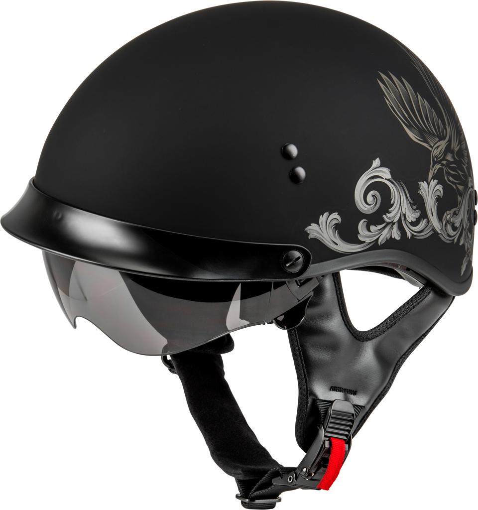 Hh 65 Corvus Helmet W/ Peak Matte Black/Tan Xs