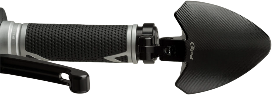 Handlebar End Folding Mirror Left Black