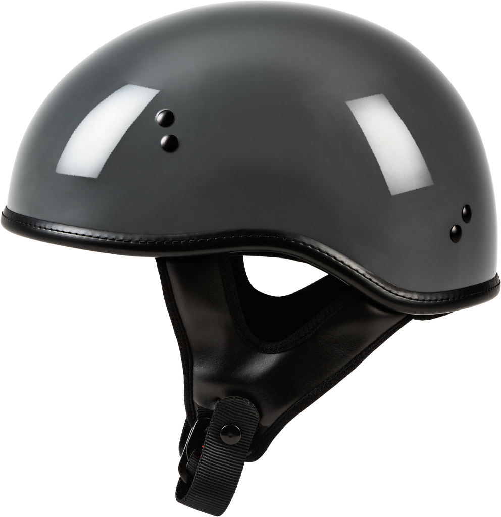 .357 Solid Half Helmet Grey Sm