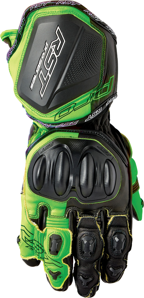 Pro Series Gp D3o Gloves Black/Flo Green Leather 2xl