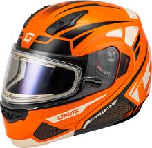 Load image into Gallery viewer, Md 04s Sector Snow Helmet W/ Electric Shield Orange/Blk 3x