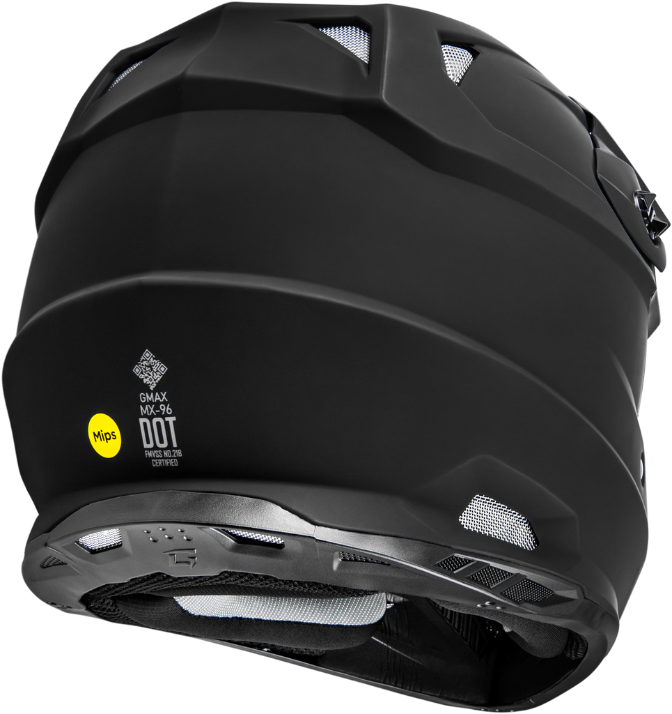 Mx 96 Solid Helmets Matte Black 3x