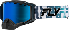 Load image into Gallery viewer, Zone Snow Blue/White W/Sky Blue Mirror/Blue Lens