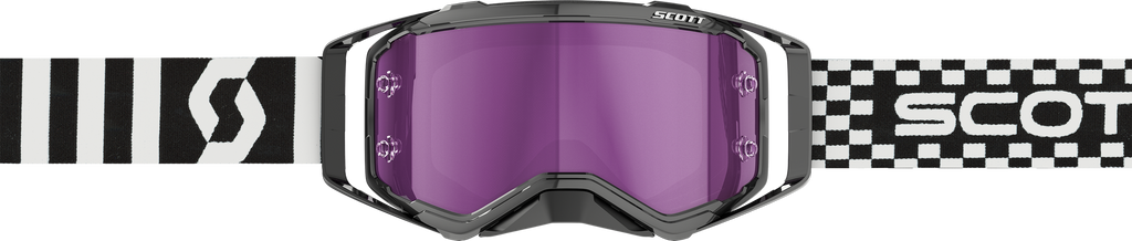 Prospect Racing Goggle Blk/ Wht Purple Chrome Works