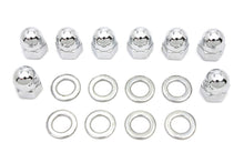 Load image into Gallery viewer, Chrome Cylinder Base Acorn Nut and Washer