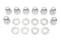 Chrome Cylinder Base Acorn Nut and Washer