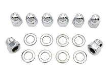 Load image into Gallery viewer, Chrome Cylinder Base Acorn Nut and Washer