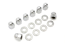 Load image into Gallery viewer, Chrome Cylinder Base Acorn Nut and Washer