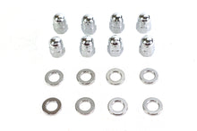 Load image into Gallery viewer, Chrome Cylinder Base Acorn Nut and Washer