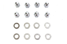 Load image into Gallery viewer, Chrome Cylinder Base Acorn Nut and Washer