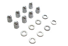 Load image into Gallery viewer, Chrome Cylinder Base Acorn Nut and Washer