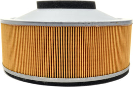 EMGO air filter with a rectangular shape and pleated paper design for motorcycle or vehicle air intake filtration.
