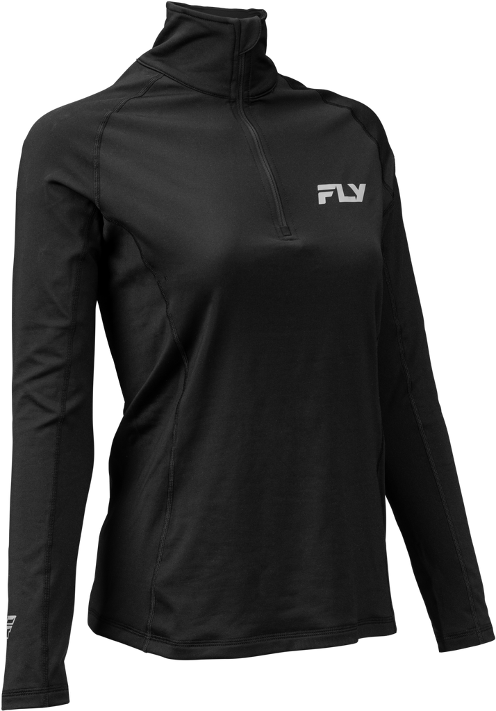 Wmn's Hvywght Baselyer 3/4 Zip Black Xl