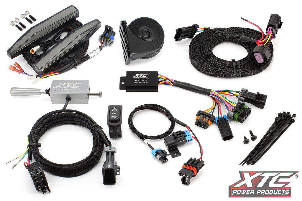 Auto Turn Signal Kit W/ Billet Lever And Front Drl Lights Pol