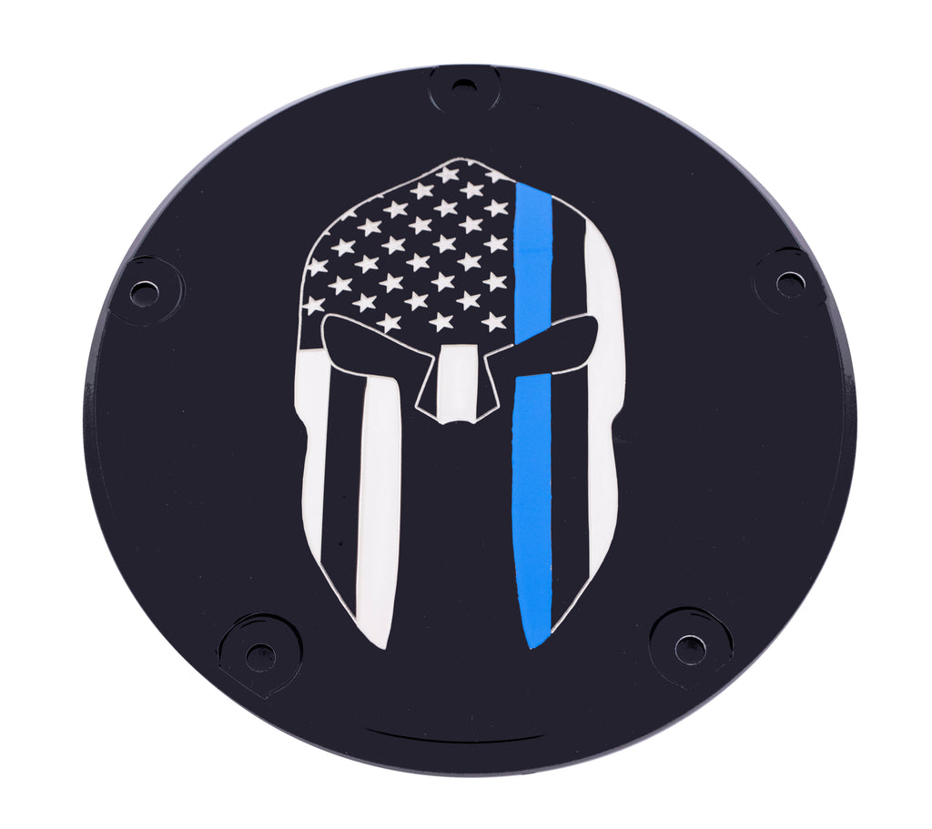 6   M8 Softail Derby Cover Sparta Blue Line Black