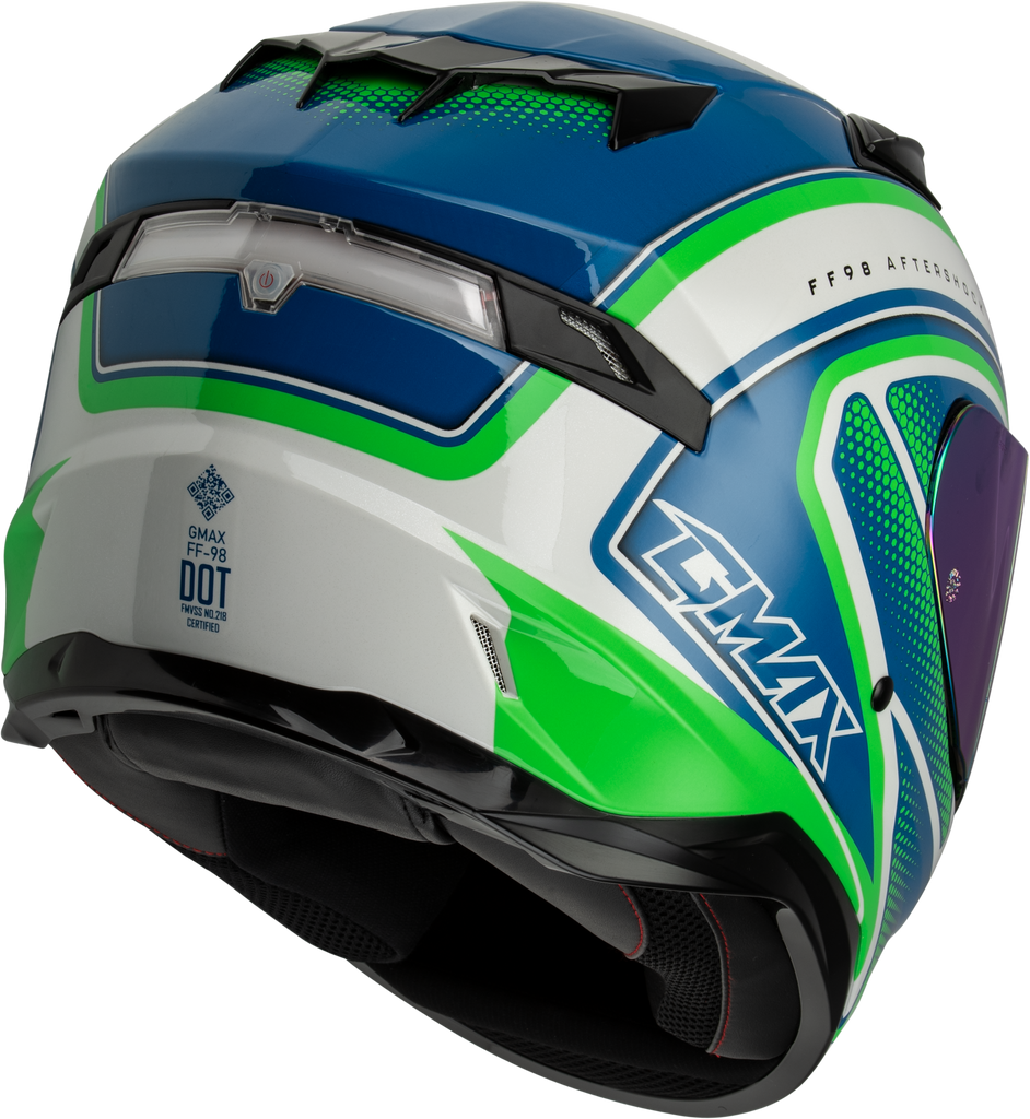 Ff 98 Aftershock Helmet White/Neon Green Xl