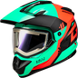 Gm 11s Ronin Snow Helmet W/ Elec Shld Black/Aqua/Coral 2x