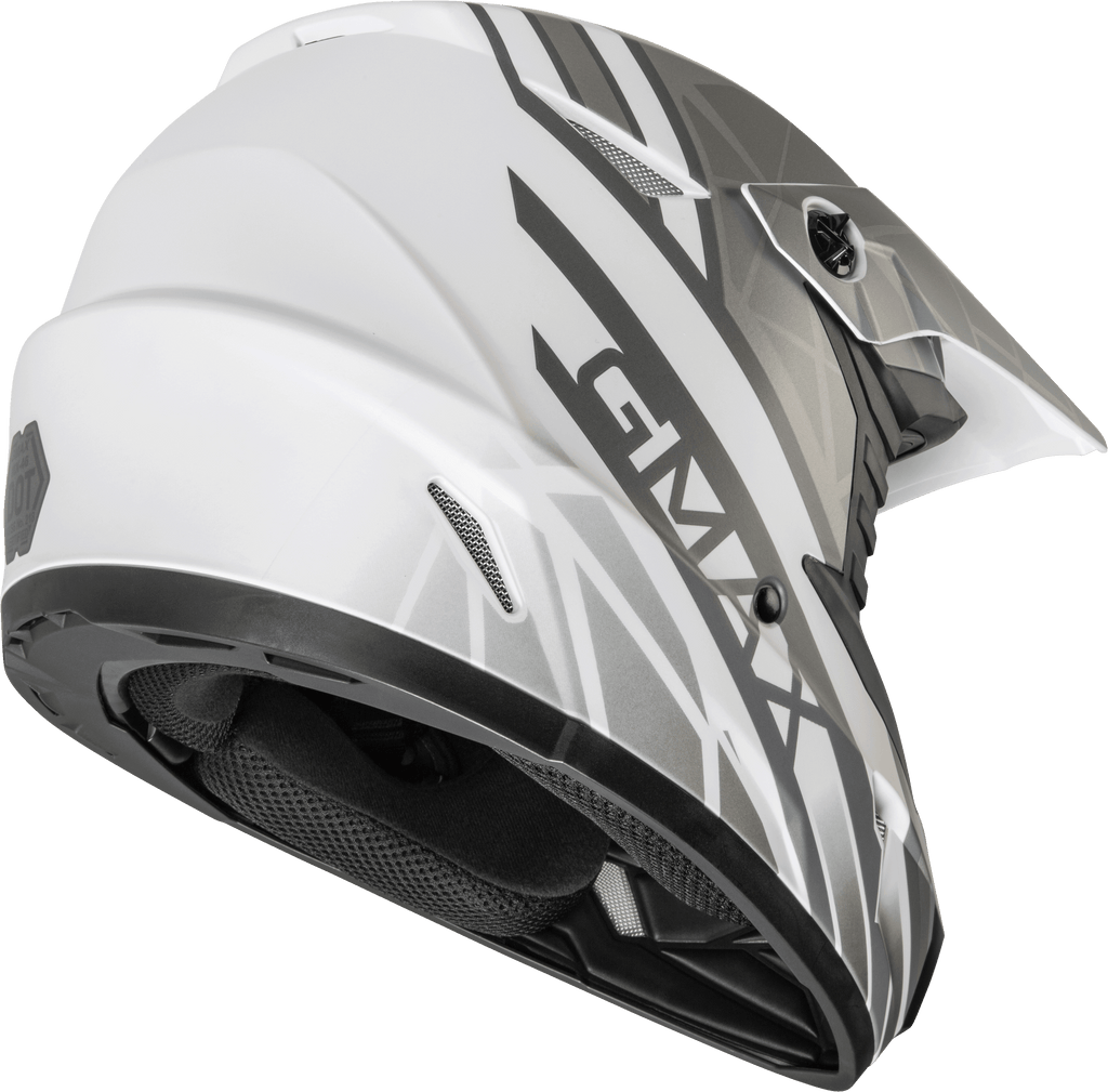 Mx 46 Off Road Mega Helmet Matte White/Silver Sm