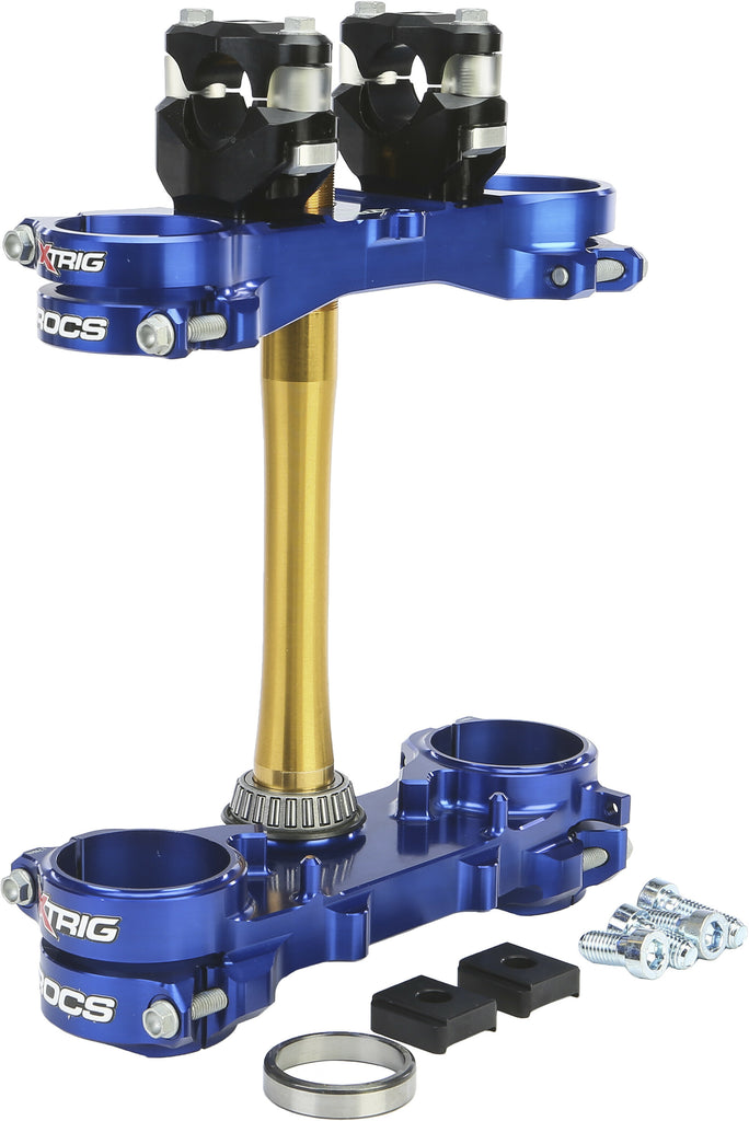 Rocs Tech Clamp Set Blue Yamaha 25mm