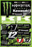 DCOR Decal Sheet Team Monster Energy Kawasaki 12