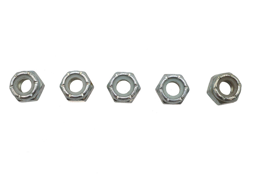 Zinc Plated Hex Nuts 1/4 inch-28 Nyloc