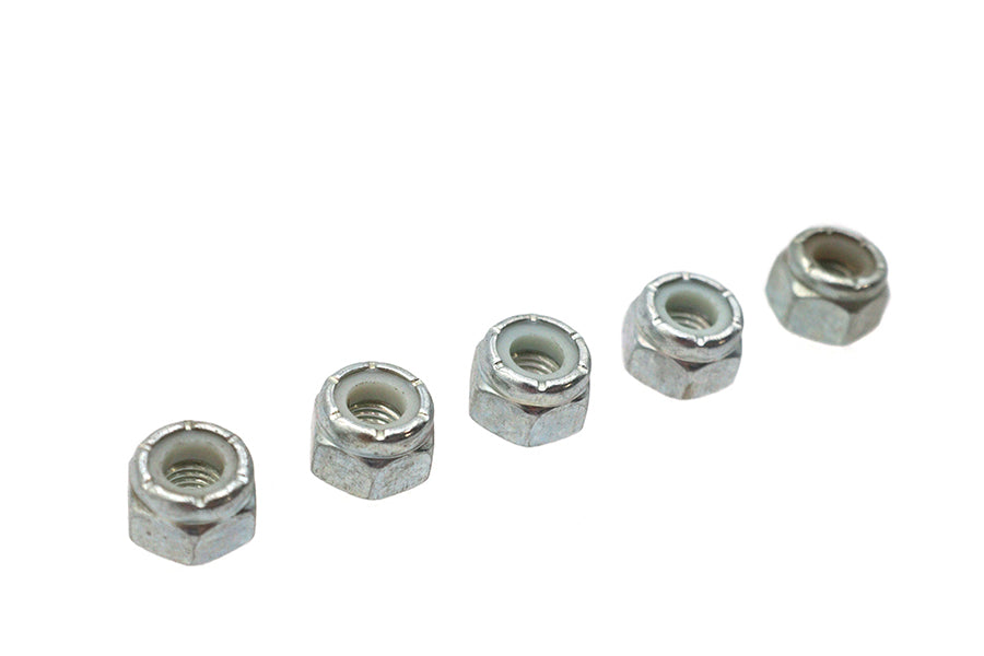Zinc Plated Hex Nuts 1/4 inch-28 Nyloc