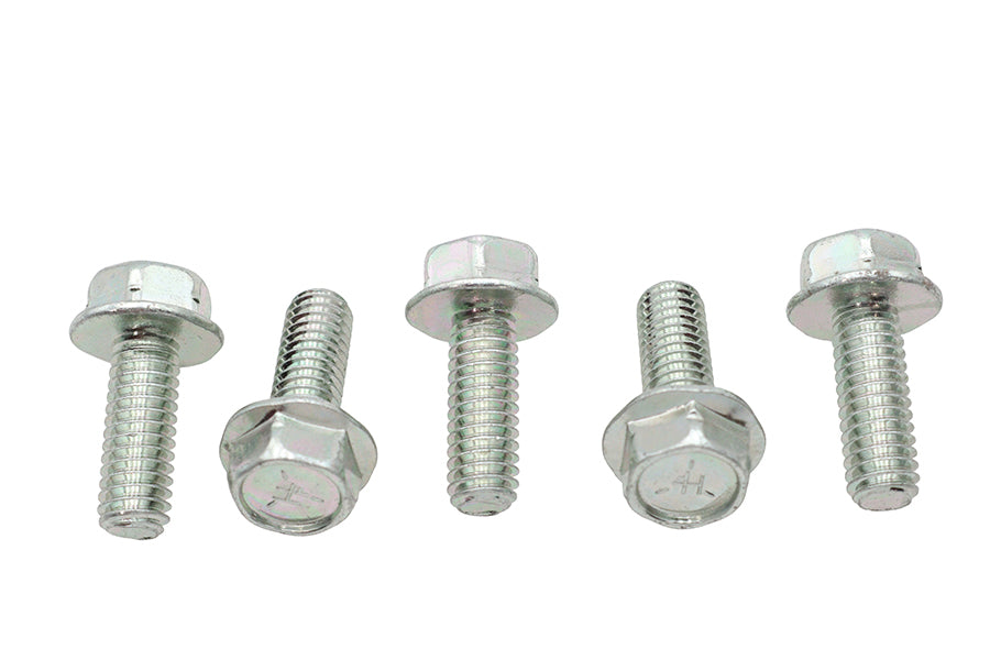 Zinc Hex Flange Screws 5/16 inch-18 x 7/8 inch