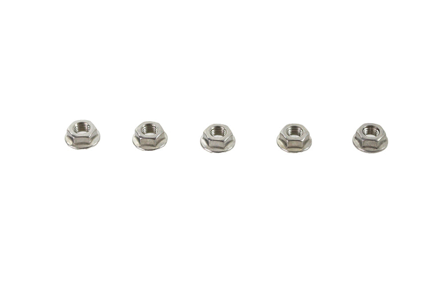 Serrated Hex Flange Nuts 5/16 inch-24 Stainless Steel