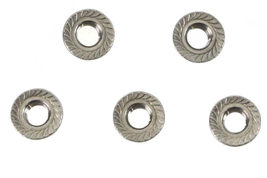 Serrated Hex Flange Nuts 5/16 inch-24 Stainless Steel