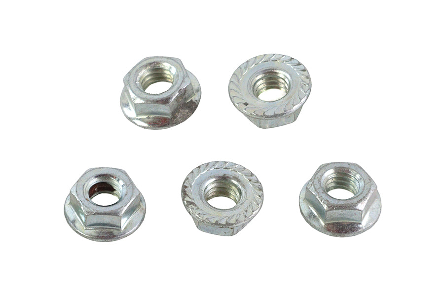 Serrated Hex Flange Nuts 5/16 inch-24 Zinc